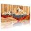 «Landscape & Nature Mountain Forest Lake Reflection», ensemble de 3 impressions sur toile-1723102340