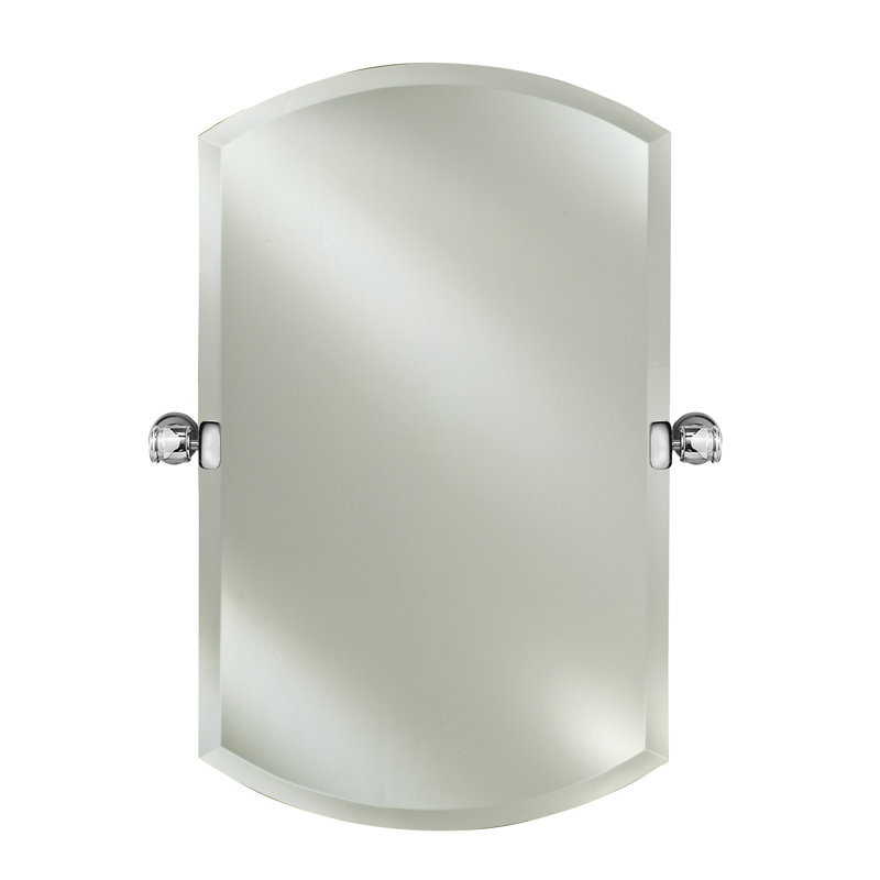Radiance Flat Wall Mirror, 38" H x 28" W, Polished Nickel