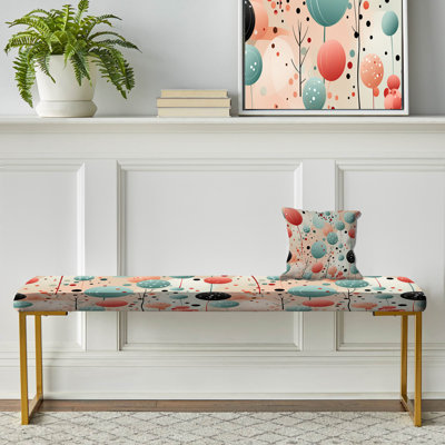 Banc rembourré or