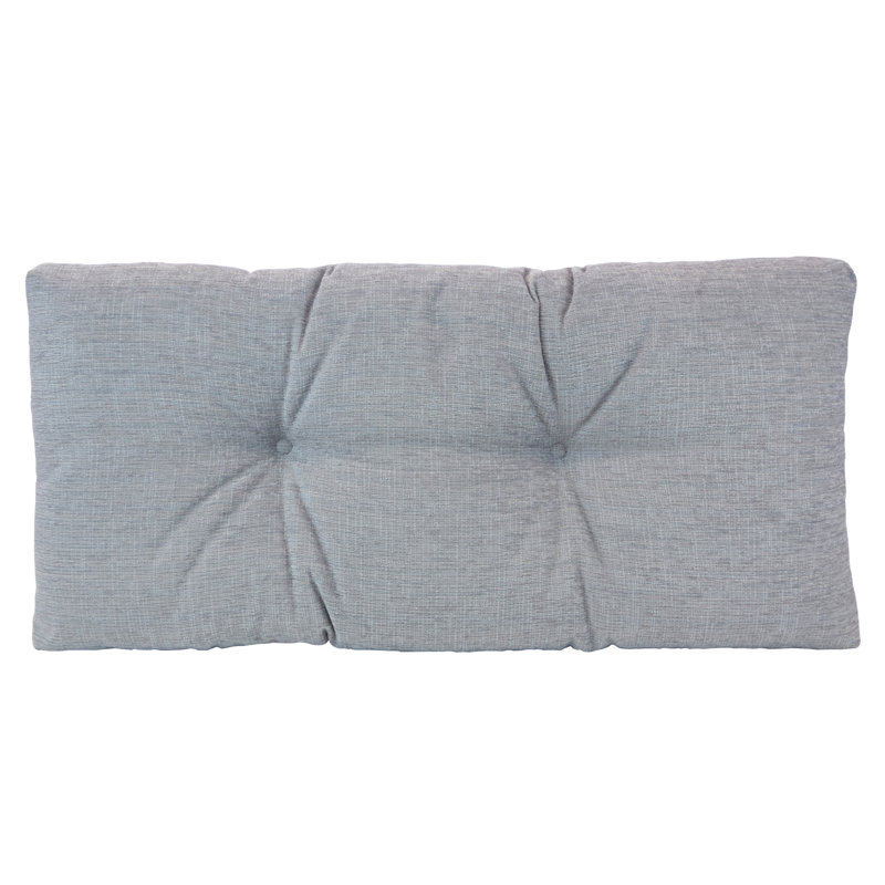 Chenille Non-Slip Bench Cushion, Gray, 35" W x 14" D