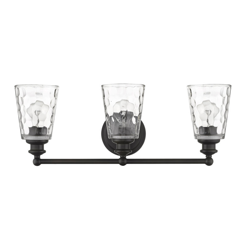 Éclairage de salle de bain à intensité variable 3 lumières Fantine, Bronze frotté à l'huile