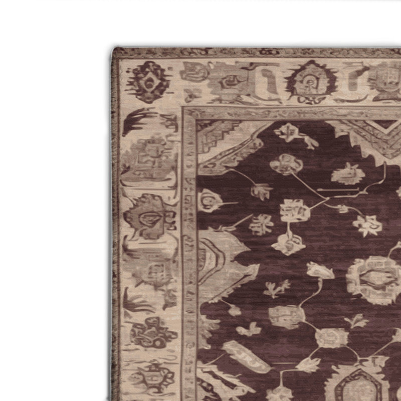 Tapis intérieur et extérieur brun Overdyed, Rectangulaire 2 pi x 3 pi
