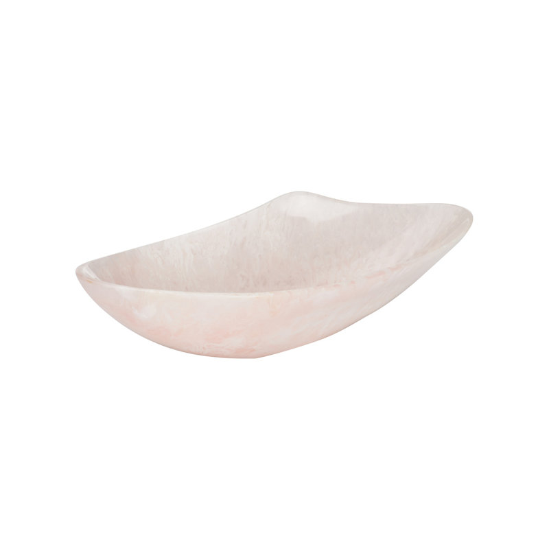 Bol Bucolique ovale - noir moyen, H 4,25 po x l 16 po x P 6,75 po, Rose