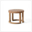 Outdoor Acacia Wood Side Table, 18" Solid Side Table For Patio, Pool, Porch ( Brown Wash)