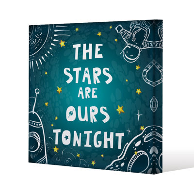 The Stars are Ours Tonight Slim Style Canvas Print , 15mm Slim Real wood.