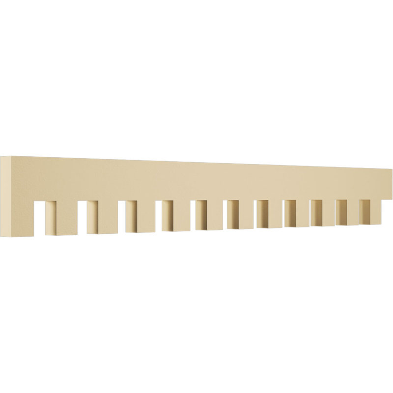H 6 po x P 1 1/2 po x L 48 po, bordure en uréthane dentelée Signature Elizabeth, brun clair, H 6 po