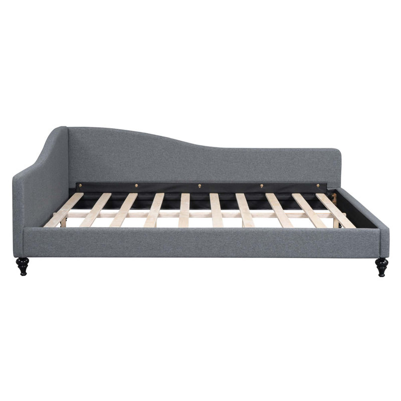 Lit de jour en lin Linen, Lit double, Gris