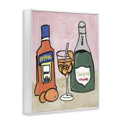 «Aperol and Champagne», estampe numérique, design par NOLA James