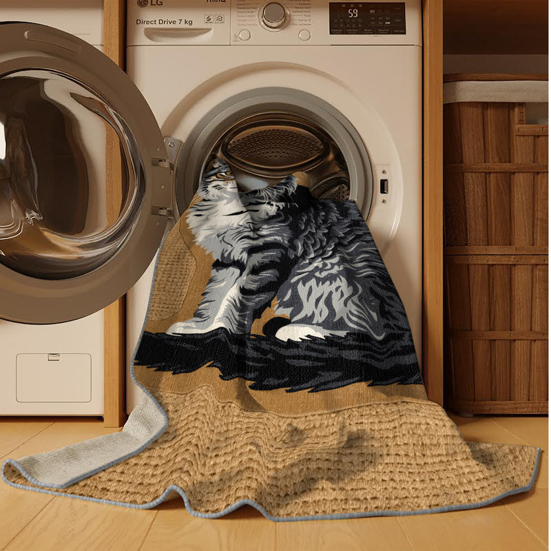  Tapis lavable German Rex Cats, Carré 5 pi