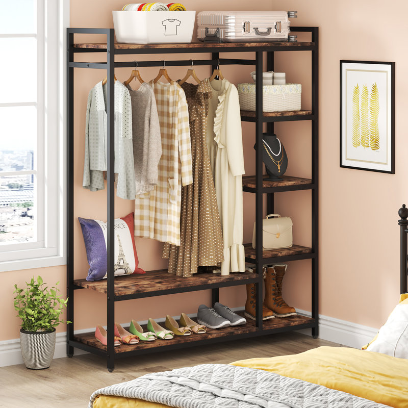Anae 47.24'' Industrial Pipe Clothing Rack