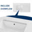 Meuble-lavabo Aura 42 po entièrement assemblé, autoportant, avec comptoir et dosseret en marbre reconstitué blanc de Carrare, noir-1010678158-1010678159