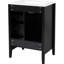 Meuble-lavabo autoportant noir de 24 po avec lavabo en céramique lisse, une porte à fermeture douce et 3 tiroirs pour articles de salle de bain