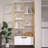 Bookshelf With Doors, 6-Tier Shelf With Storage Cabinet, 67" Tall Open Bookcase For Display, Industrial Retro Bookcase, Freestanding Storage Organizer Bookshelf For Living Room-1756652048
