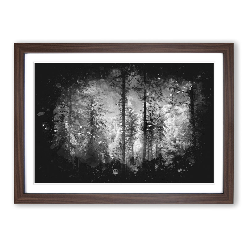 Montana Forest - Picture Frame Painting Print, 24cm H x 33cm W x 2cm D, Walnut Framed