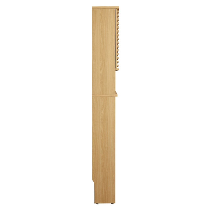 Natural Oak Over the Toilet Storage Cabinet with Adjustable Shelving