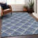 Premium Machine Washable Prisco Navy Rug