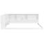 Lit de jour grand en bois avec tablettes de rangement, ports USB et éclairage DEL, blanc multifonctionnel-1018047842