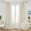 Rideaux en lin naturel occultant 100% Goffredo pour chambre à coucher Double couche Drape Farmhouse-1023578050-1023578103