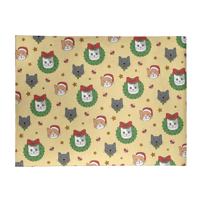 Tapis jaune/vert/gris zone fait main, Rectangle 9 pi x 12 pi