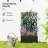 Metal Raised Garden Bed With Trellis, Freestanding Or Wall Mounted Raised Flower Bed With Privacy Panel For Garden, Patio, Balcony