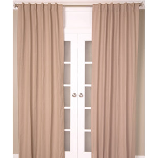 Lined Linen Cotton Rod Pocket Curtains with Hidden Back Tabs for Light Control