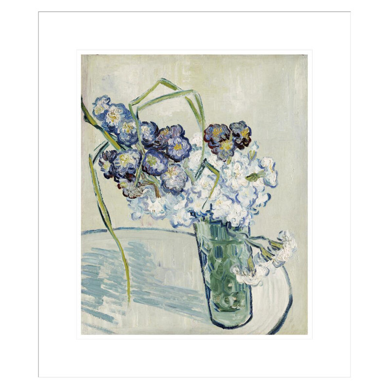 «Still Life Vase of Carnations» par Vincent van Gogh, impression giclée encadrée, H 20,59 po x l 17,75 po