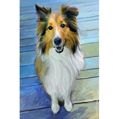 Sheltie The Eyes Have It by Robert McClintock - Wrapped Canvas Painting