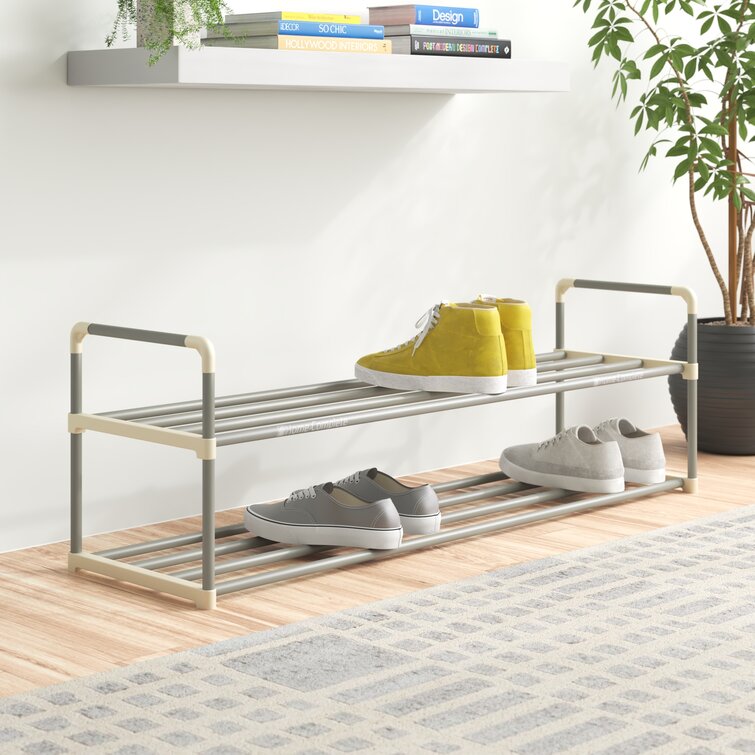 Shoe Rack with 2 Shelves Hold 12 Pairs 