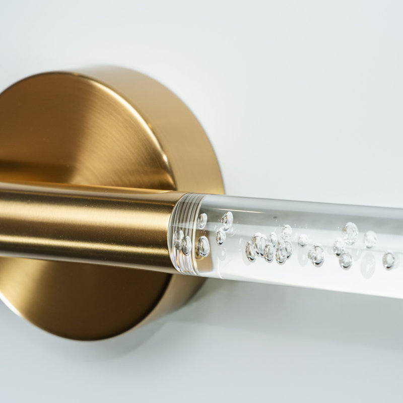 2-Light Dimmable Bathroom LED vanity light, Brushed Brass, 24" Width, 1
