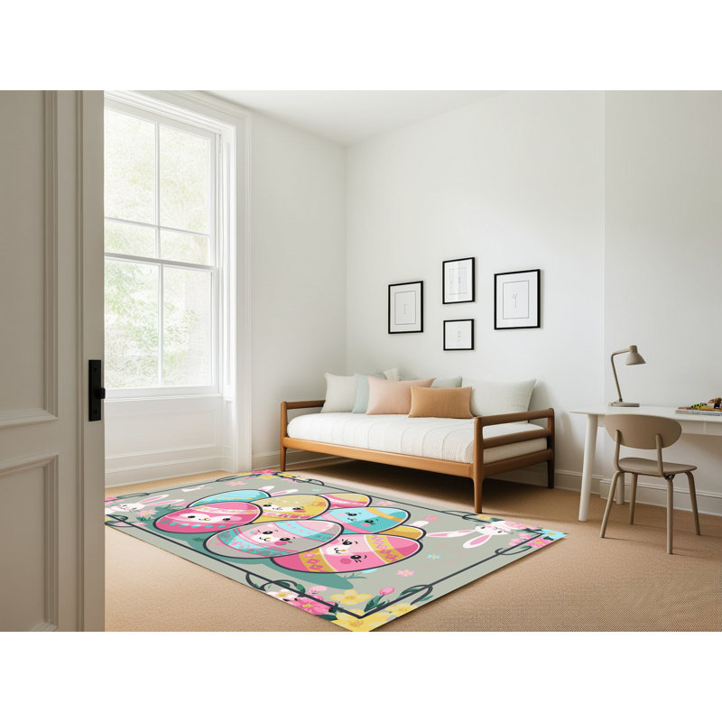 Tapis de vacances de Pâques The Holiday Aisle®, Rectangle de 5 pi x 8 pi