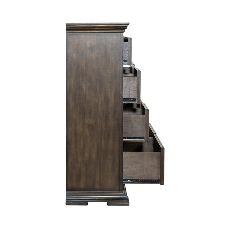 Temple Cloud 10 Drawer Dresser w/ Lined Interior, Brown