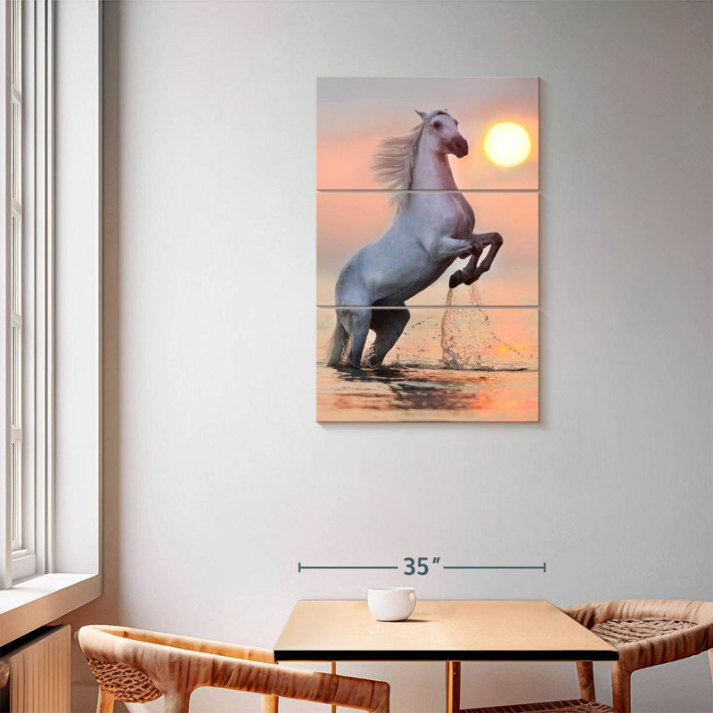 Brampt Horse Rearing, 57" H x 36" W