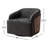 Andretta Faux Leather Swivel Barrel Chair-501394418