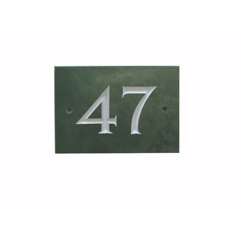 Odacia 10cm H Stone House Number, 47, Green