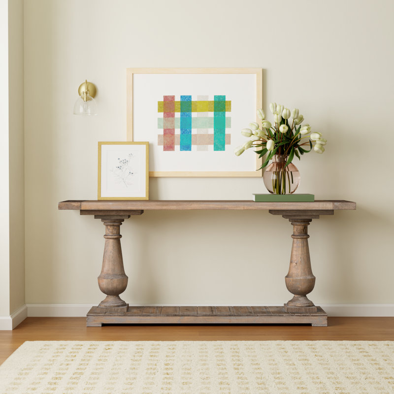 McKew 71'' Unfinished Solid Wood Console Table