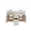 60 po Cambridge X P 22 po D Meuble-lavabo double en grain fin avec 2 po Quartz brun Viola