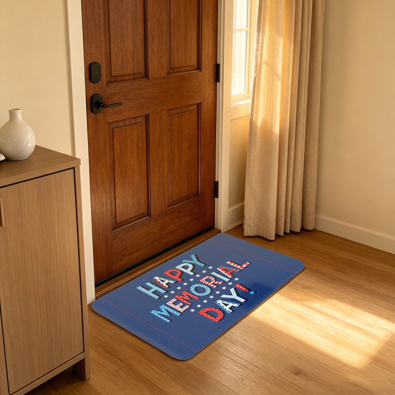 Tapis de bienvenue patriotique 20 po x 32 po Happy Home