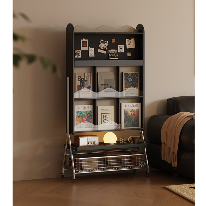 Sliding wheel bookcase