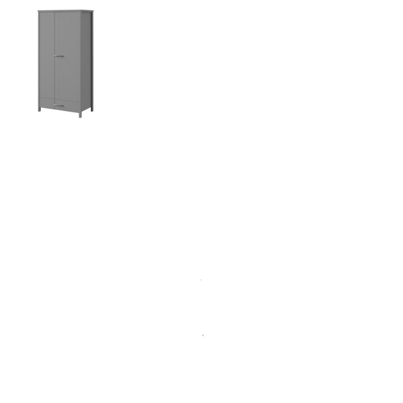 Chuy 2 Door Manufactured Wood Wardrobe, Grey