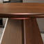 Ensemble de table ronde en bois massif de style européen-106586411
