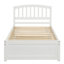 Structure de lit simple avec lit gigogne en bois, blanc
