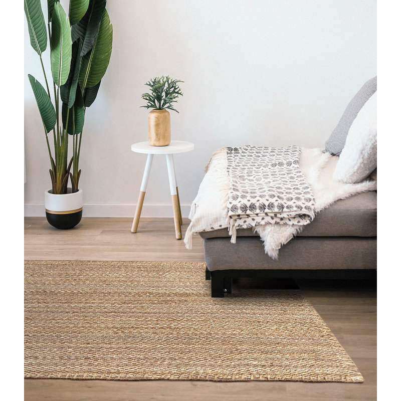 Comae Solid Colour Hand Woven Area Rug, Rectangle 120 x 170cm