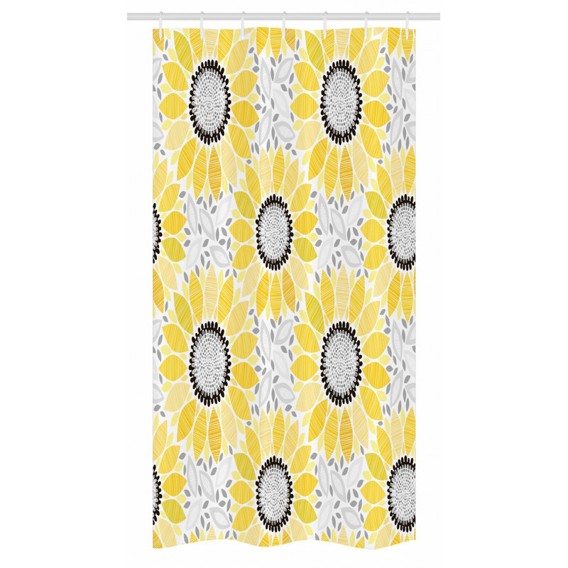 Floral Shower Curtain with Hooks Included, 36" W x 72" L