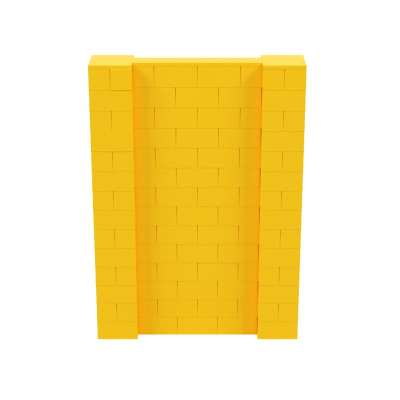 Ensemble mural de blocs géants 7 'T, H 84 po x L 60 po, Jaune