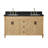 60 In. W X 22 In. D X 35 In. H Double Sink Bath Vanity In Natural Wood Finish With Black Carrara Quartz Top-1970288612