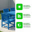 Ensemble de salle à manger d'extérieur en plastique PEHD blanc 7 pièces avec 6 fauteuils et une table rectangulaire-2045455472-2045455473