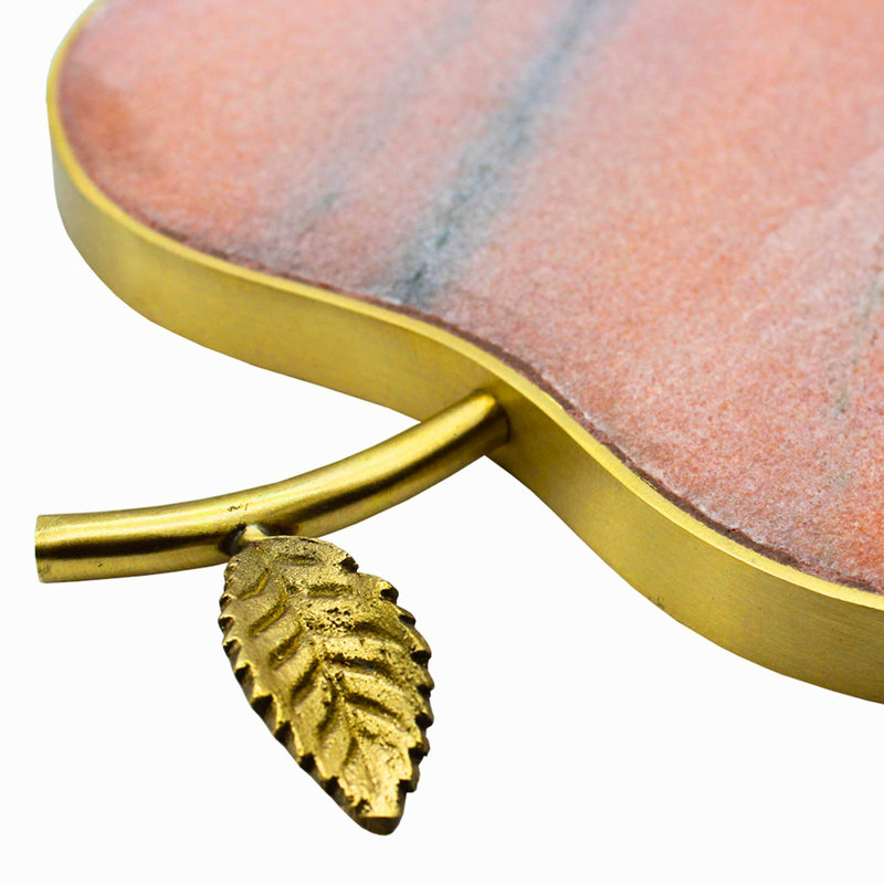 Ensemble de sous-verres en marbre rose, Rose