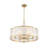 6-Light White Mist Glass Drum Chandelier