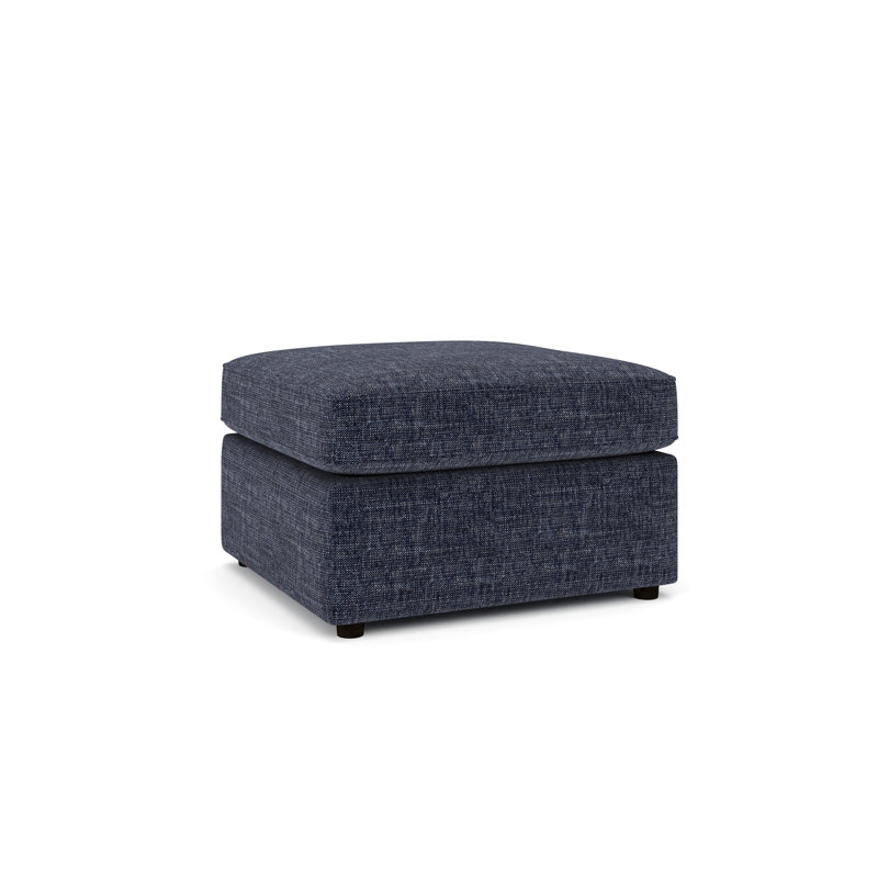 Caldwell Upholstered Ottoman, Nomad Indigo