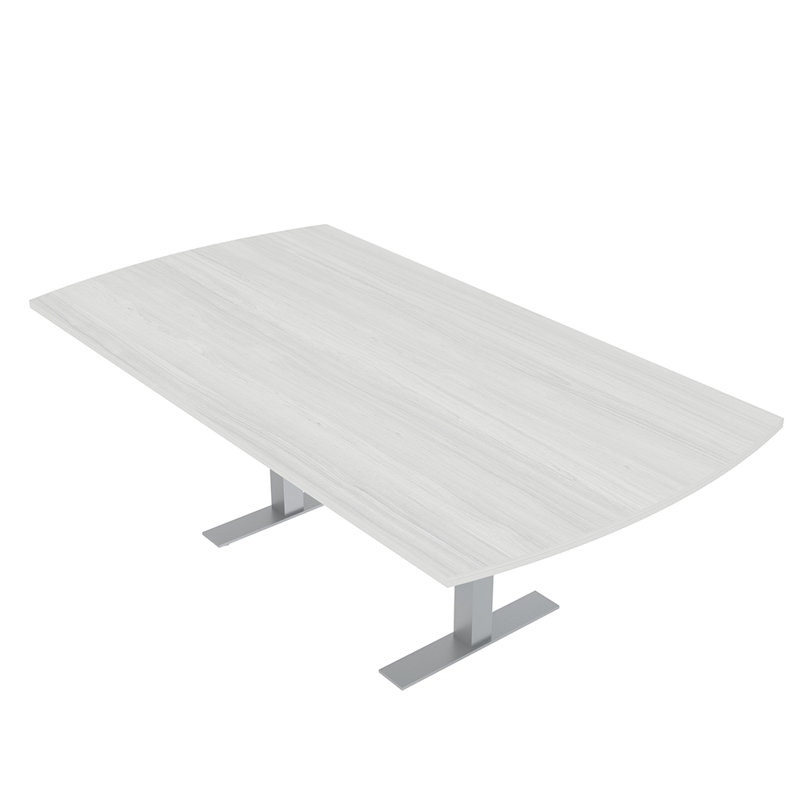 Table de conférence Pavert Arc, Cyprès blanc, Argent argent, L 72 po x l 36 po